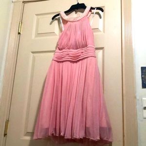 Pink pearl mini dress